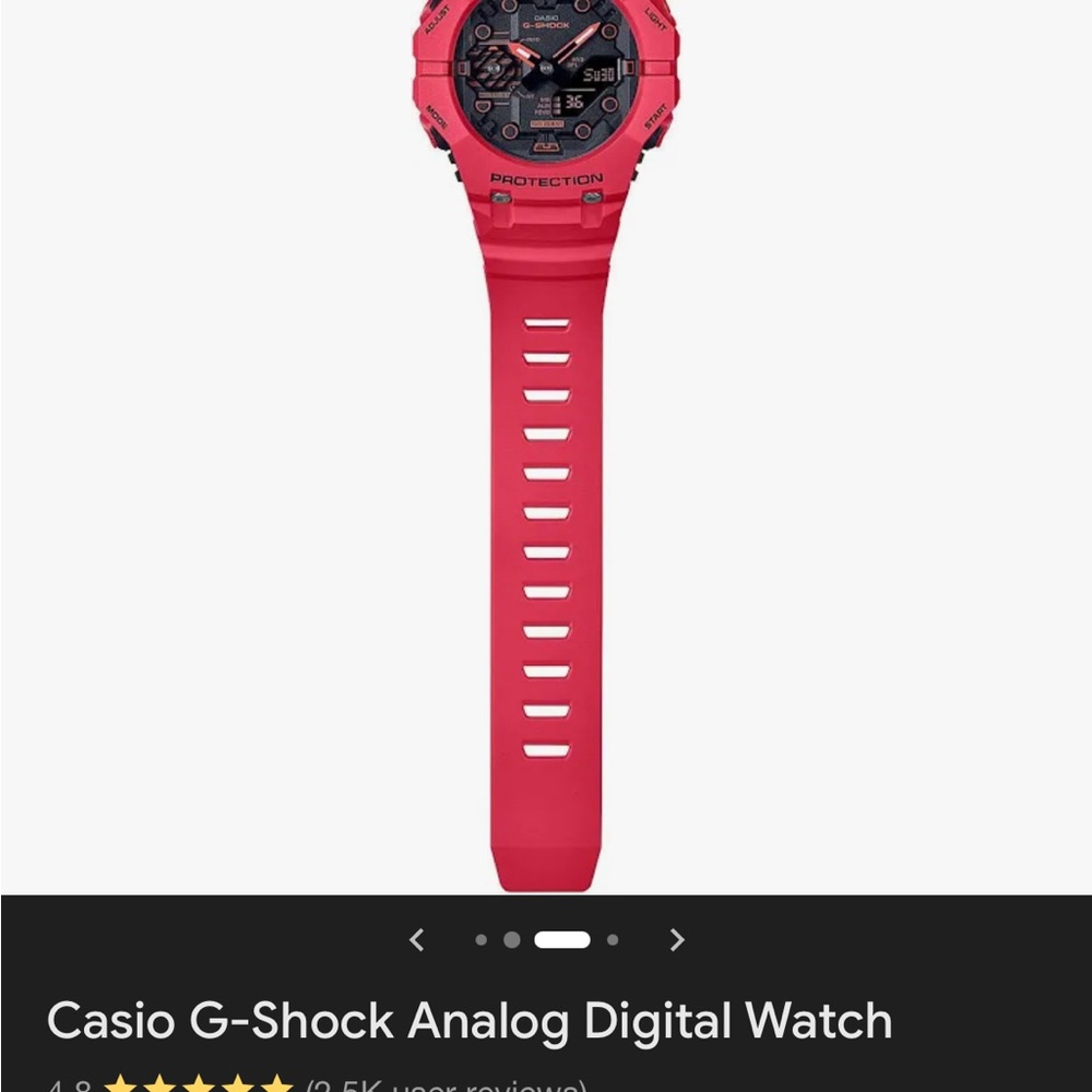 Red & Black Casio G-Shock Analog Digital Watch - Only worn ONCE!